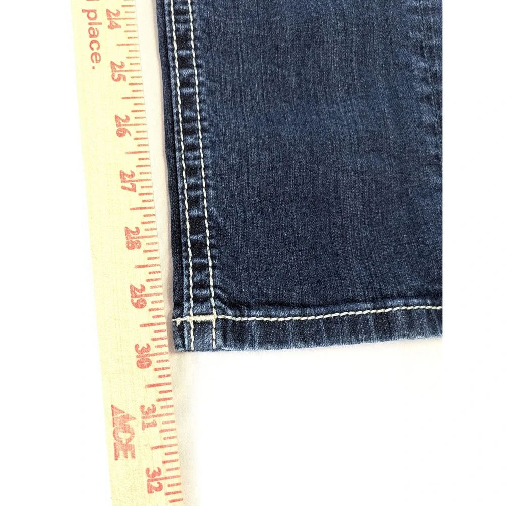 Miss Me Girls Skinny Jeans Dark Wash Embroidered Sequin Pockets KE8179S2 Size 14